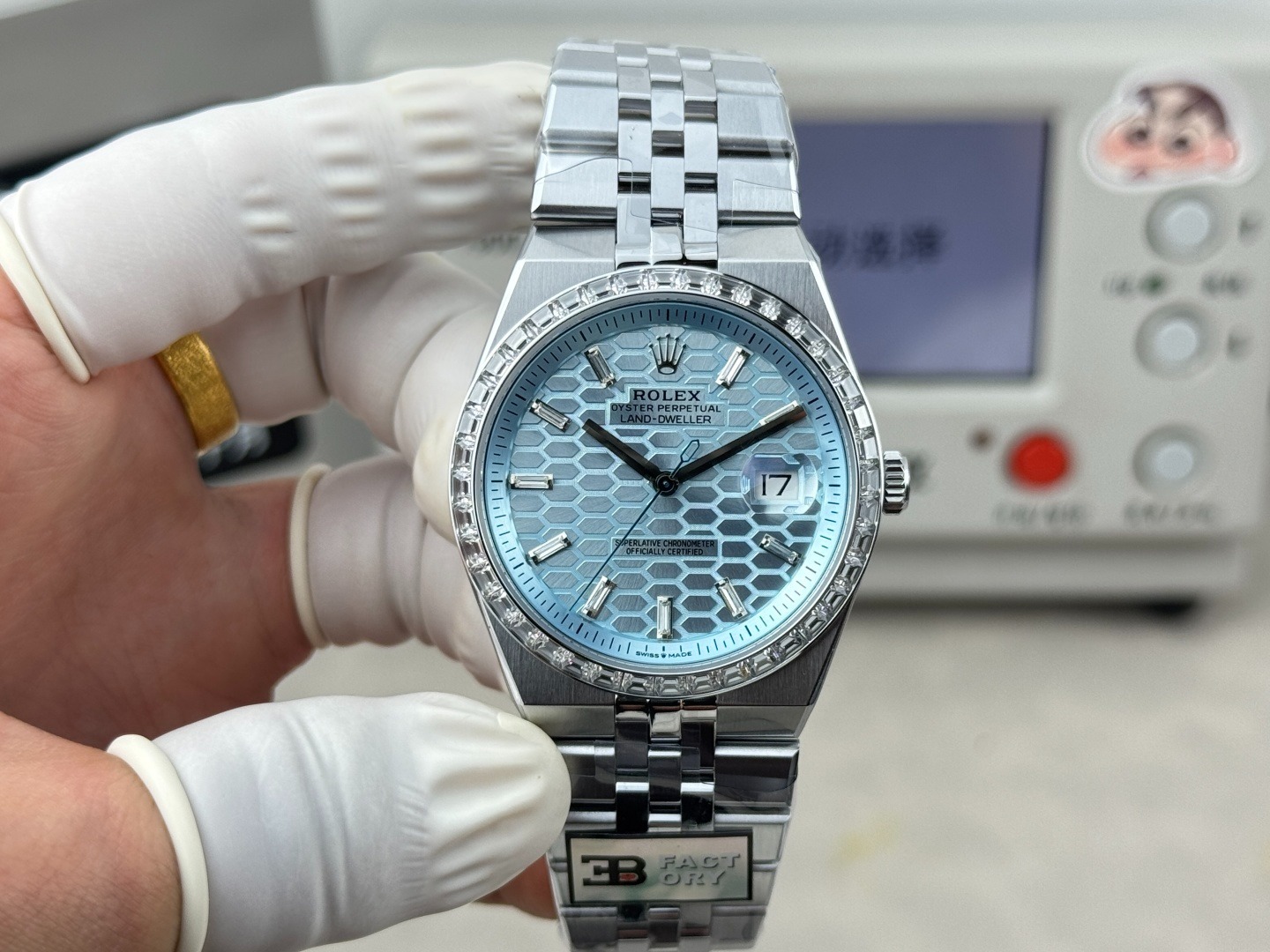 2025新作モデル ランドドゥエラー オイスター、40 mm、プラチナ、ダイヤモンド  127386TBR-0001