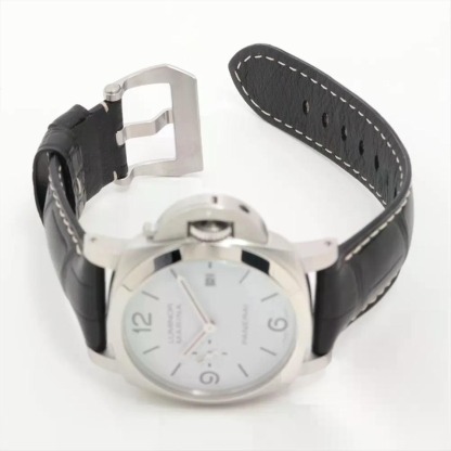パネライ ルミノールマリーナ 44mm PAM03314 SS SS×革 AT ホワイト文字盤
