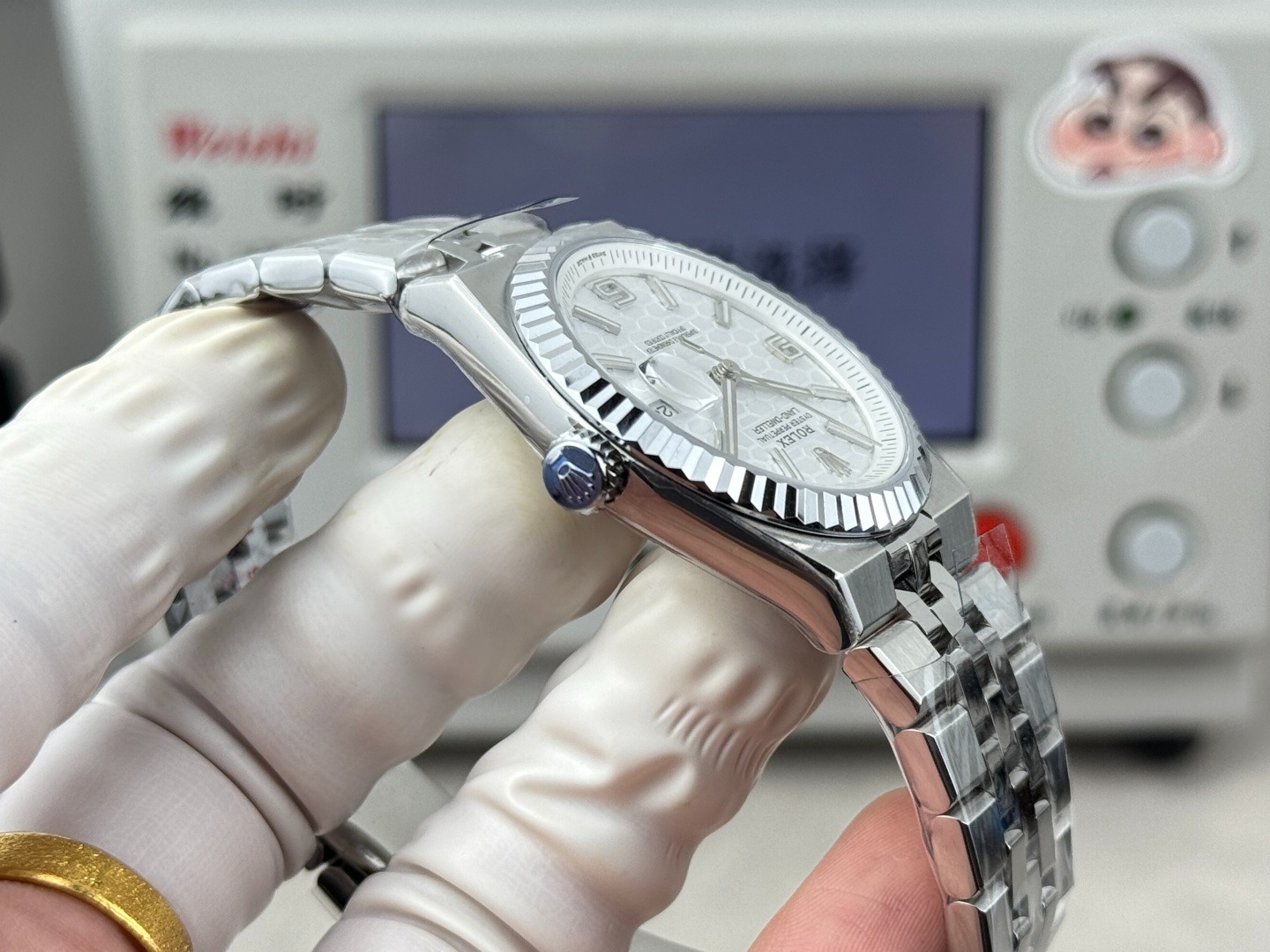 2025新作モデル ランドドゥエラー オイスター、36 mm、オイスタースチール＆ホワイトゴールド 127234