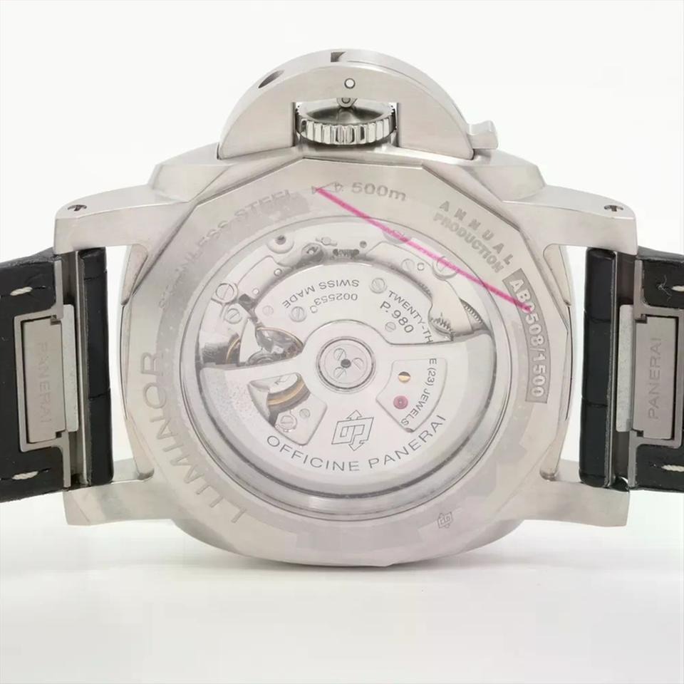 パネライ ルミノールマリーナ 44mm PAM03314 SS SS×革 AT ホワイト文字盤