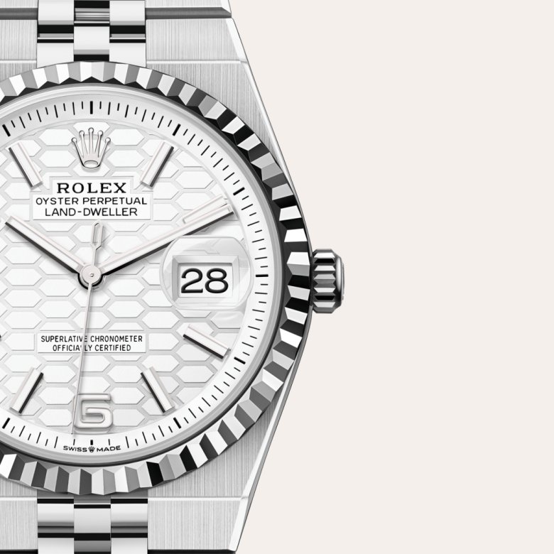 2025新作モデル ランドドゥエラー オイスター、36 mm、オイスタースチール＆ホワイトゴールド M127234-0001