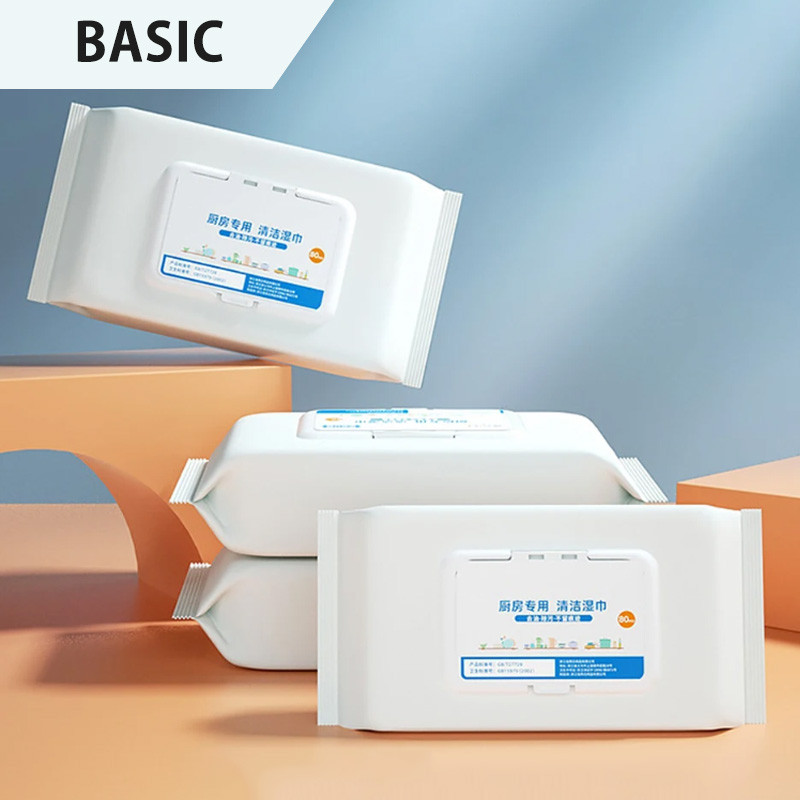 《   》80pcs Extra Large Kitchen Wet Wipes Multi Usage Degreasing Cleaning Wet Tissue Tisu Basah Dapur 厨房湿纸巾