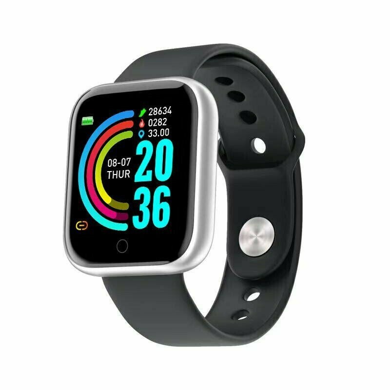 Smart Watch Bluetooth IP67 Waterproof Y68 Fitness Tracker Jam Tangan sukan Sport Watch Band exercise watch 运动手表电子表