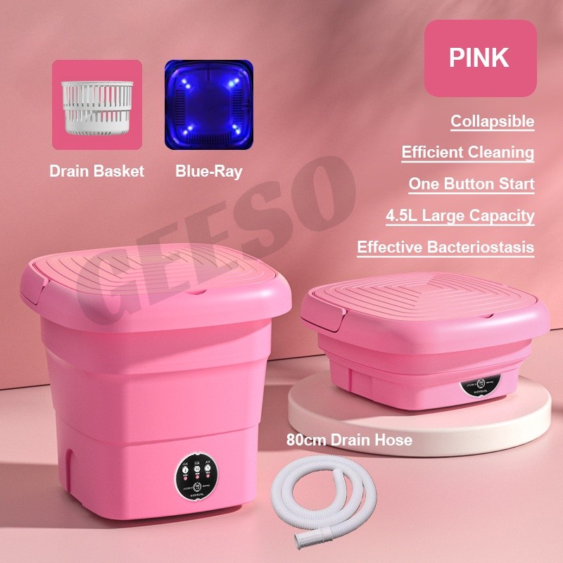 Mesin Basuh baju Mini Washing Machine Portable Foldable Folding Laundry Washer Washing cloth Household 便携式迷你洗衣机 可折叠洗衣机
