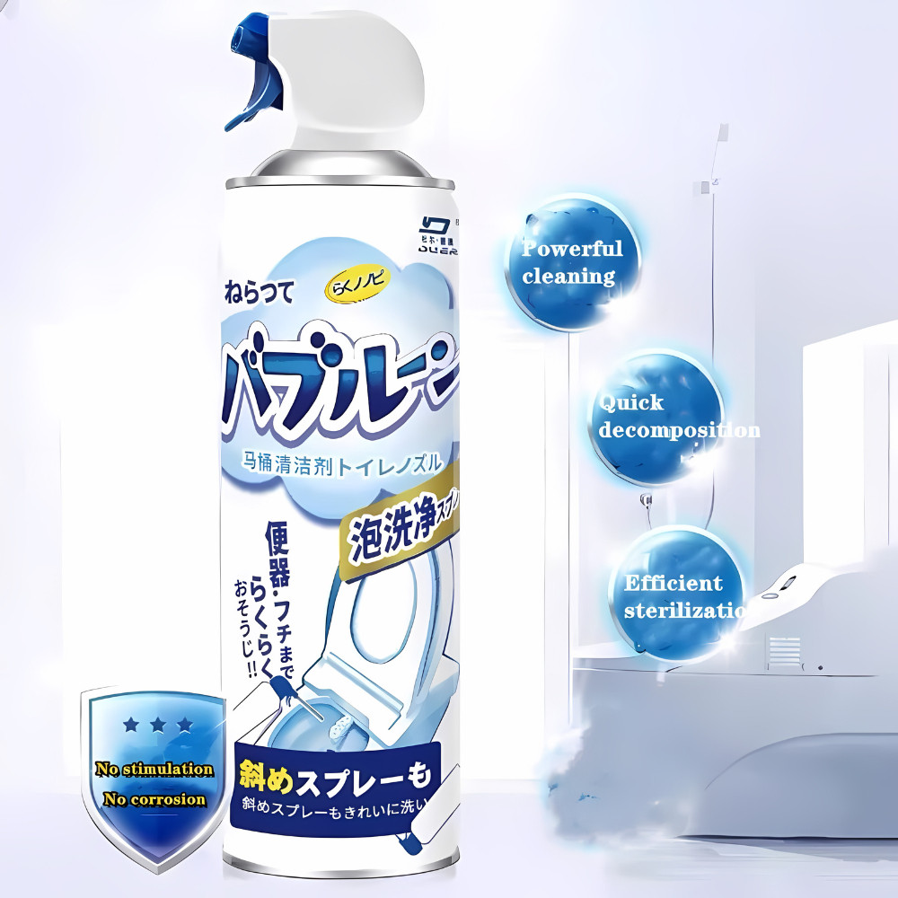 Japanese Multipurpose Toilet Foam Cleaner 500ML Bubble Foaming Toilet Cleaner Pembersih Buih Tandas 泡沫清洁剂