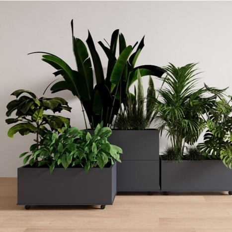 กระถางต้นไม้โลหะดีไซน์ใหม่ ทรงกลม พร้อมขาตั้งโลหะ