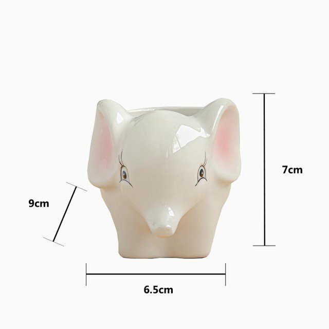 กระถางต้นไม้อวบน้ำขนาดเล็ก ลายสัตว์น่ารัก