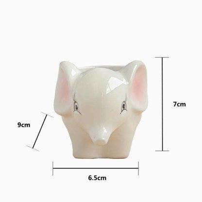 กระถางต้นไม้อวบน้ำขนาดเล็ก ลายสัตว์น่ารัก