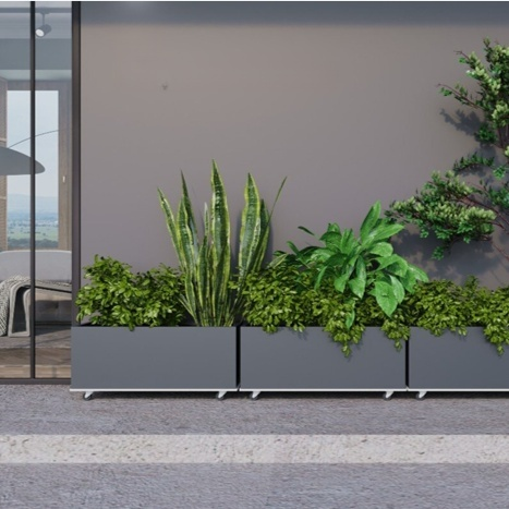 กระถางต้นไม้โลหะดีไซน์ใหม่ ทรงกลม พร้อมขาตั้งโลหะ