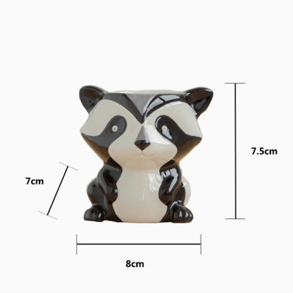 กระถางต้นไม้อวบน้ำขนาดเล็ก ลายสัตว์น่ารัก