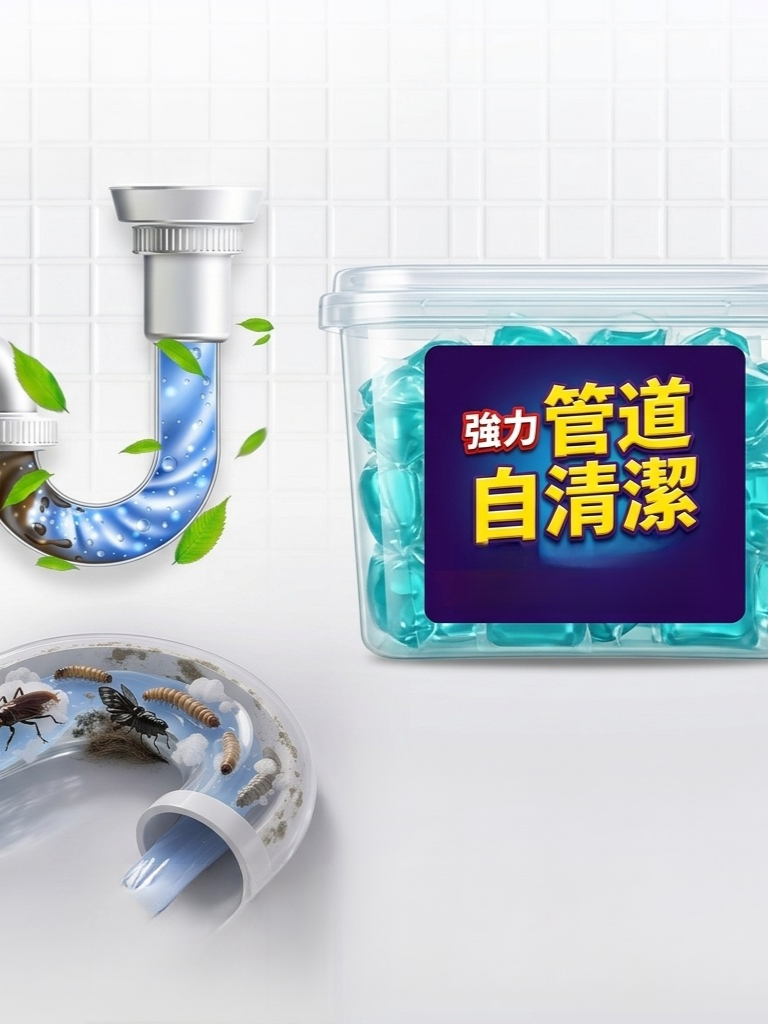滅蟲除臭 高科技下水道除臭凝珠