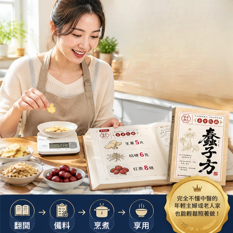 《蠢子方》民間百歲120首經典驗方集 |廚房家常食補家庭醫生