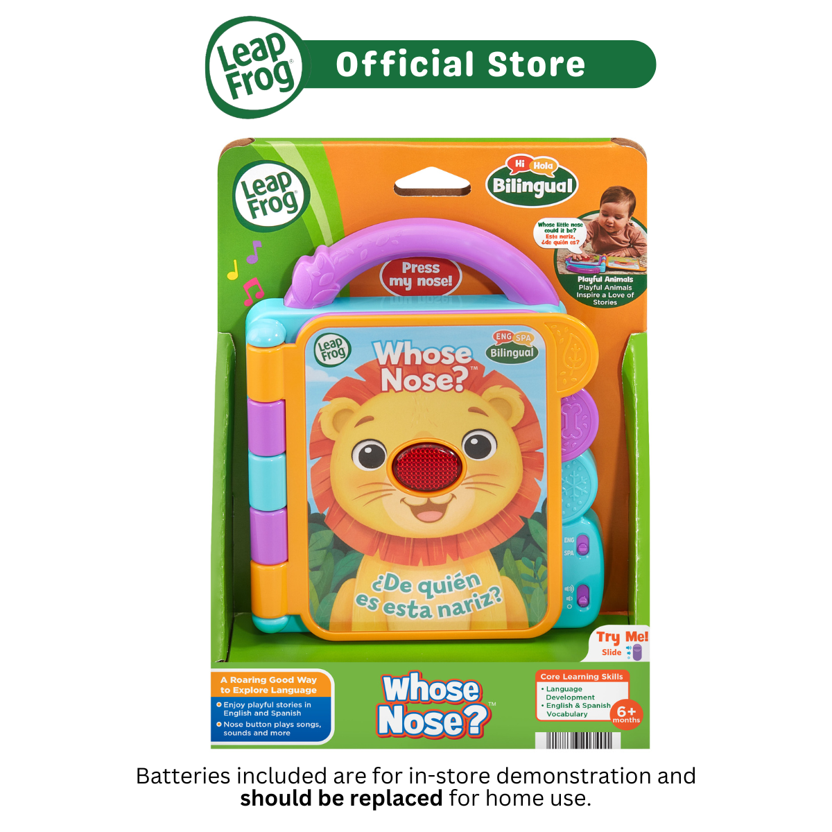 [NEW ARRIVAL] LeapFrog Whose Nose? - Bilingual English/Spanish Musical Activity Book