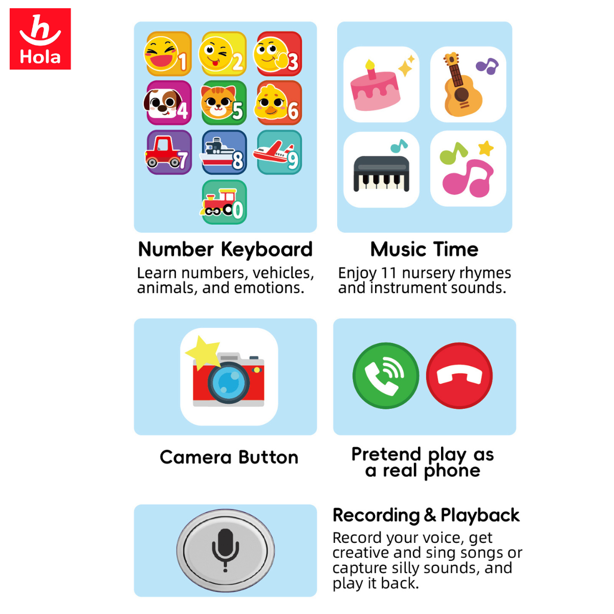 [NEW ARRIVAL] Hola Record & Learn Baby Phone