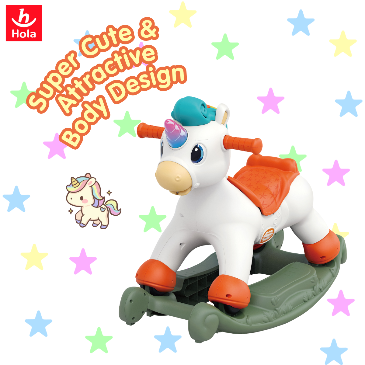 [NEW ARRIVAL] Hola 3-in-1 Rock & Ride Spray Unicorn