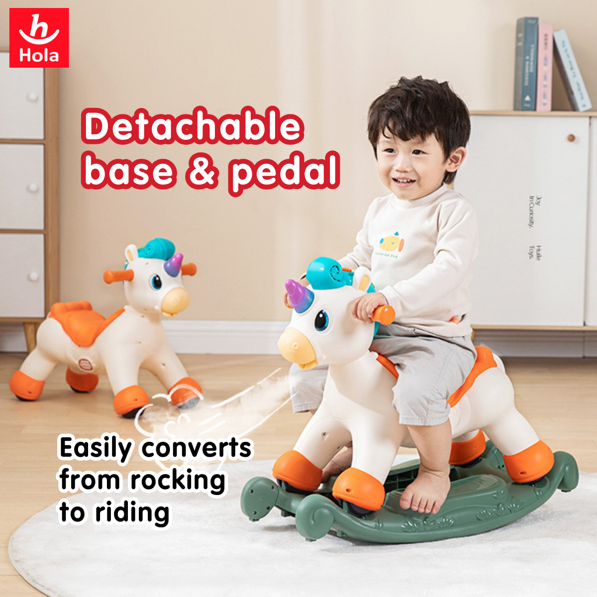 [NEW ARRIVAL] Hola 3-in-1 Rock & Ride Spray Unicorn