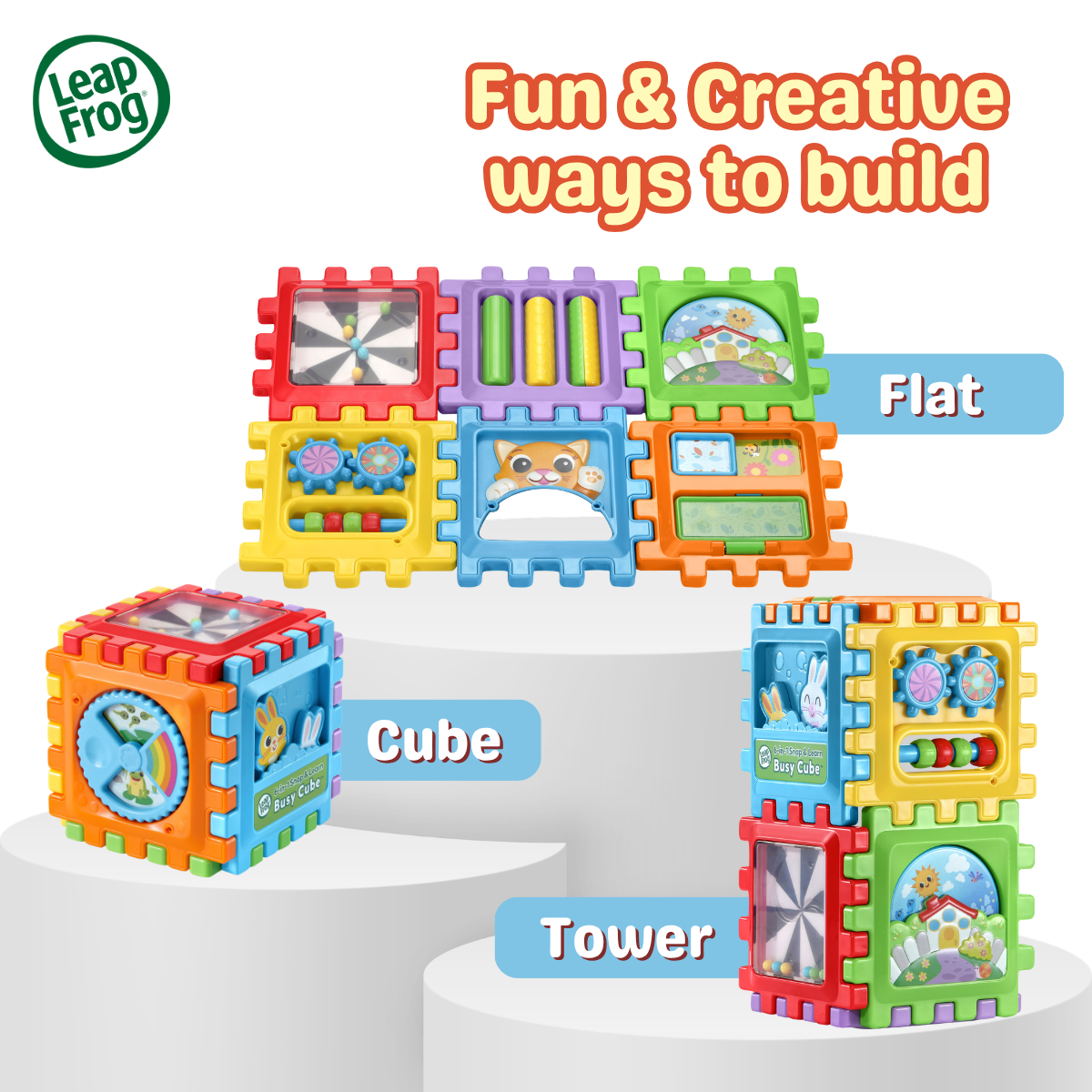 [NEW ARRIVAL] LeapFrog 6-in-1 Snap & Learn Busy Cube Motor Skills Baby Toy 12 Sides of Play