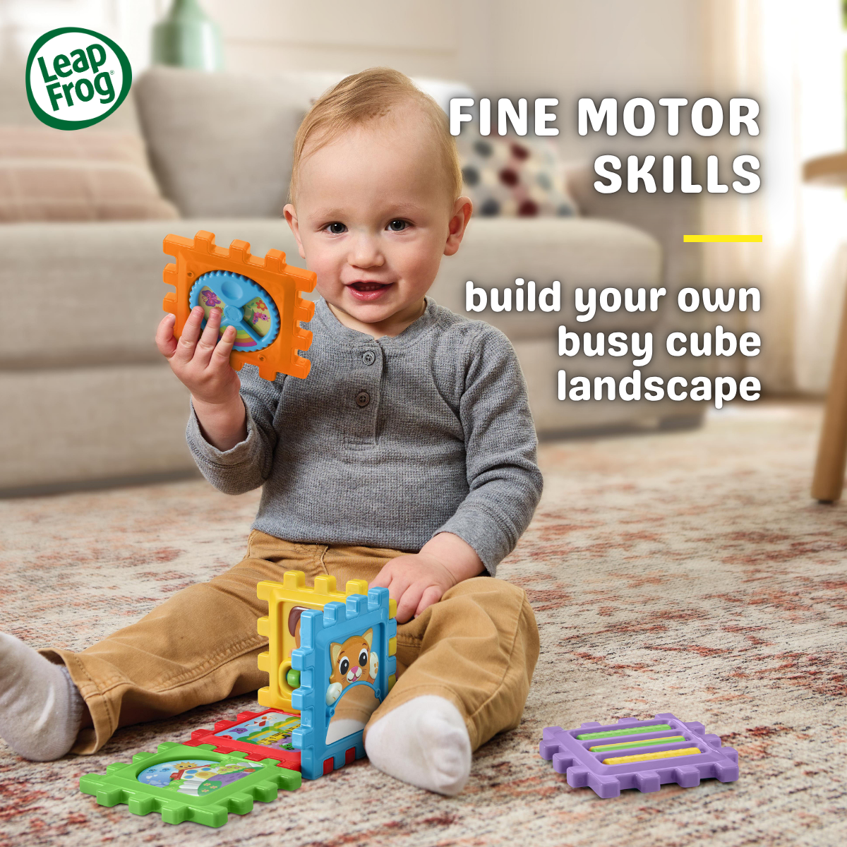 [NEW ARRIVAL] LeapFrog 6-in-1 Snap & Learn Busy Cube Motor Skills Baby Toy 12 Sides of Play