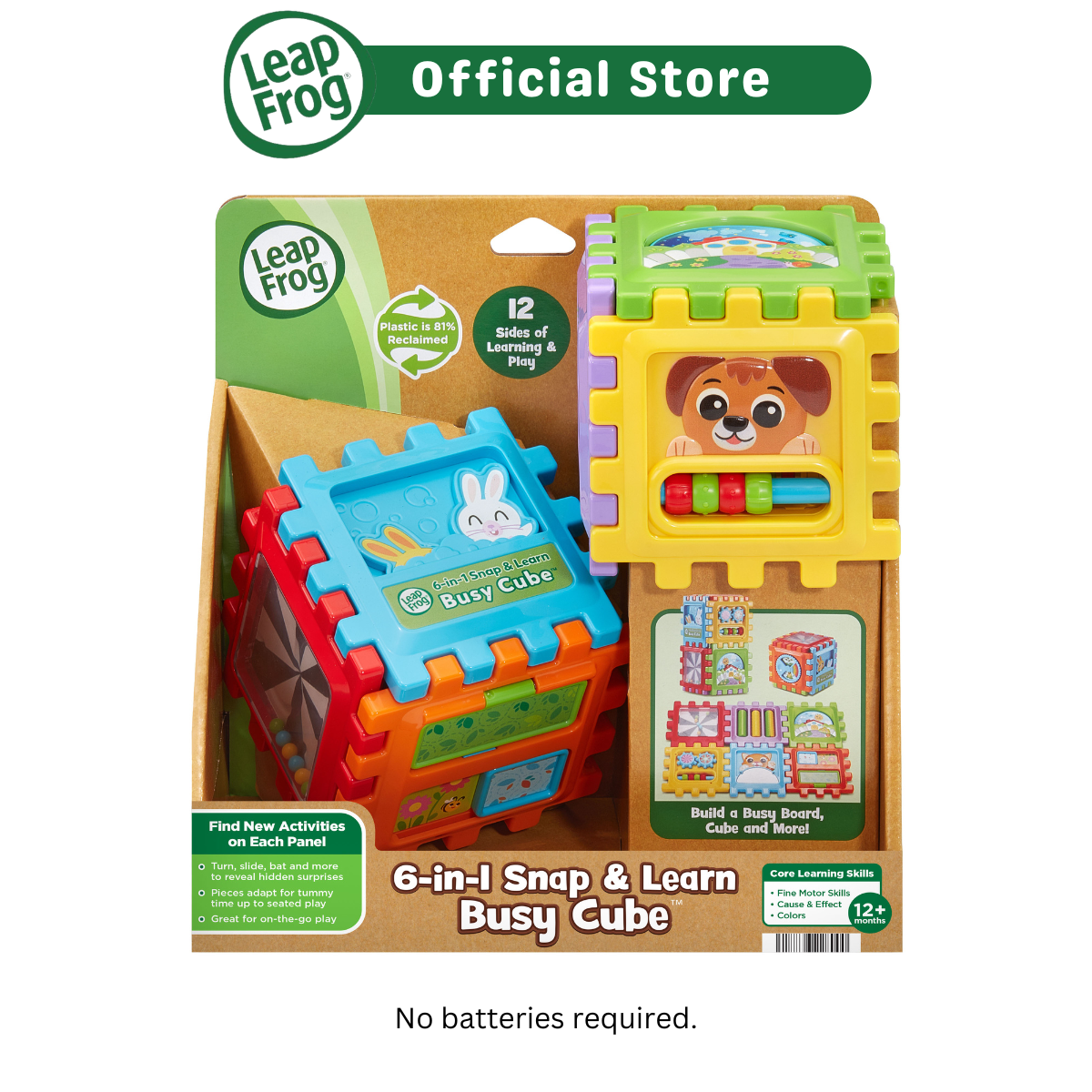 [NEW ARRIVAL] LeapFrog 6-in-1 Snap & Learn Busy Cube Motor Skills Baby Toy 12 Sides of Play