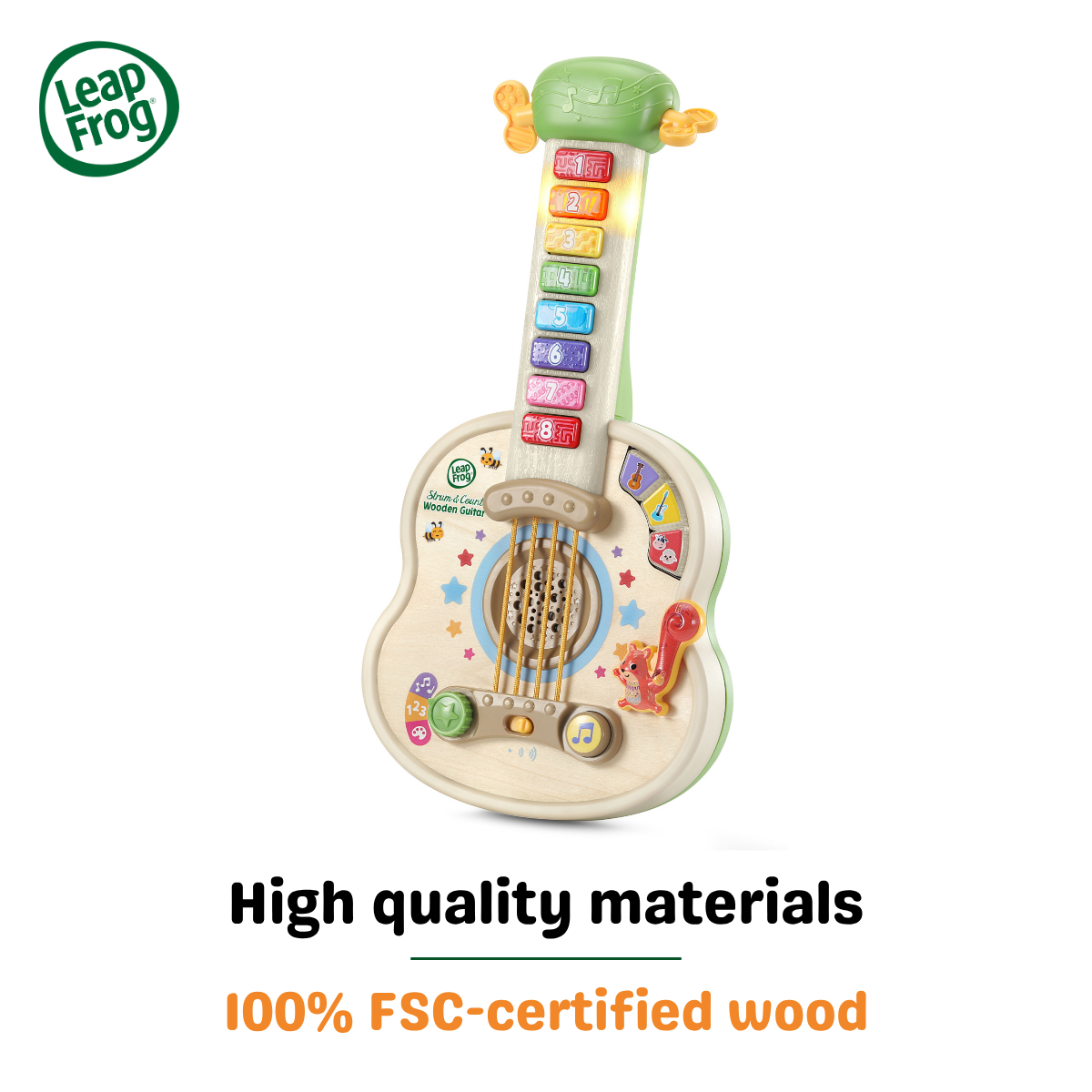 [NEW ARRIVAL] LeapFrog Strum & Count Wooden Guitar