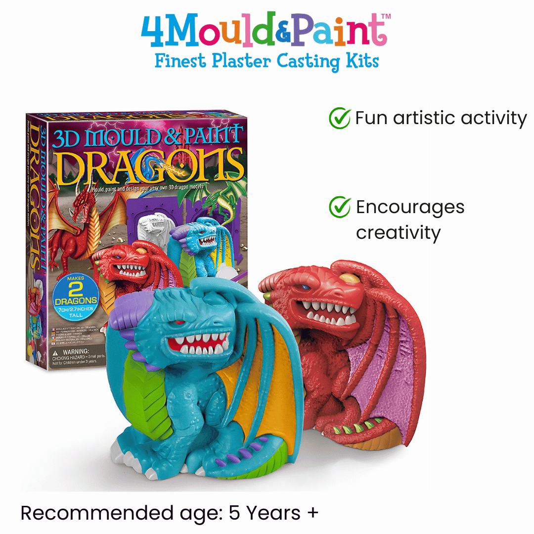 4M Steam Education Toys - Mould & Paint / 3D Dragons