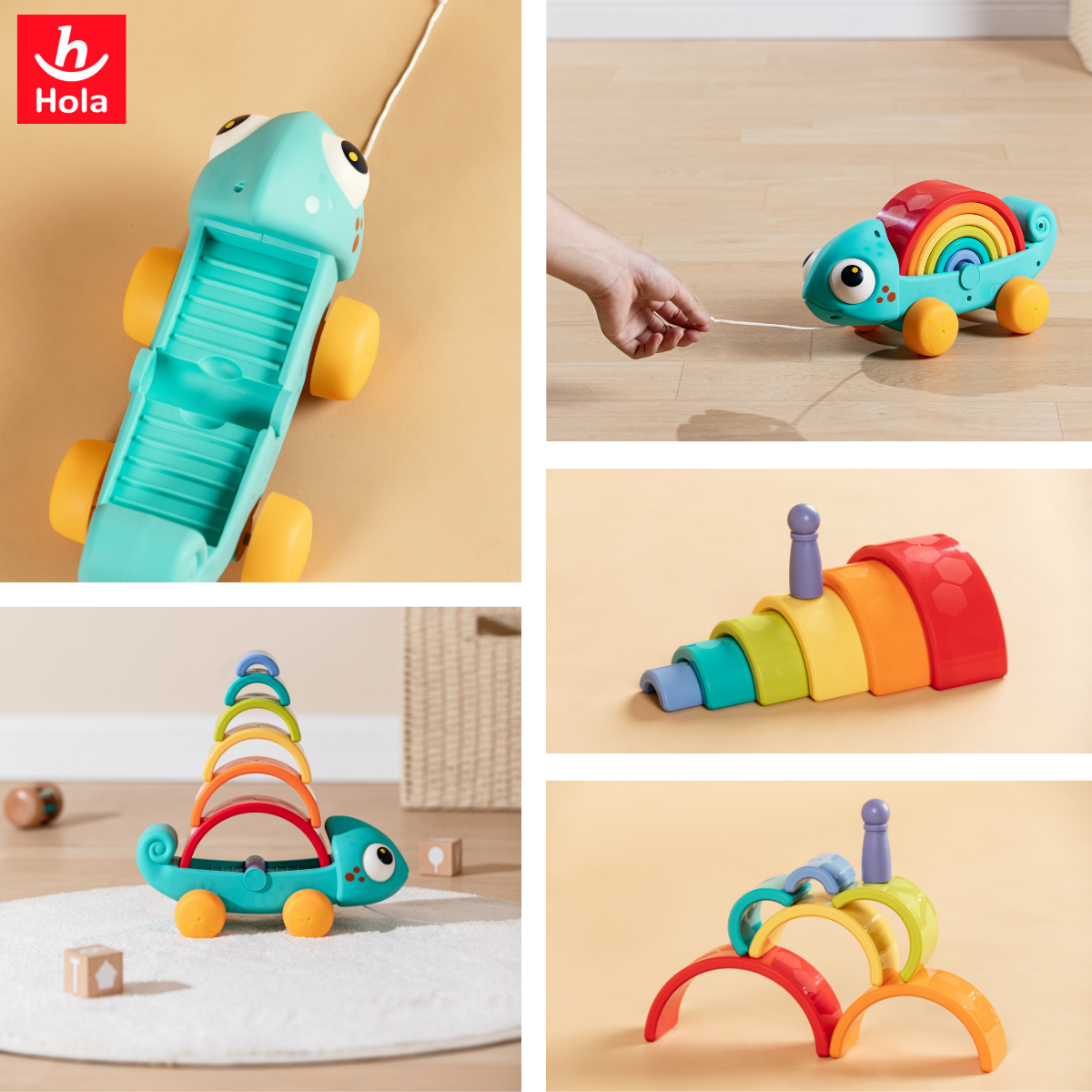Hola Rainbow Chameleon (Montessori Learning Toy)