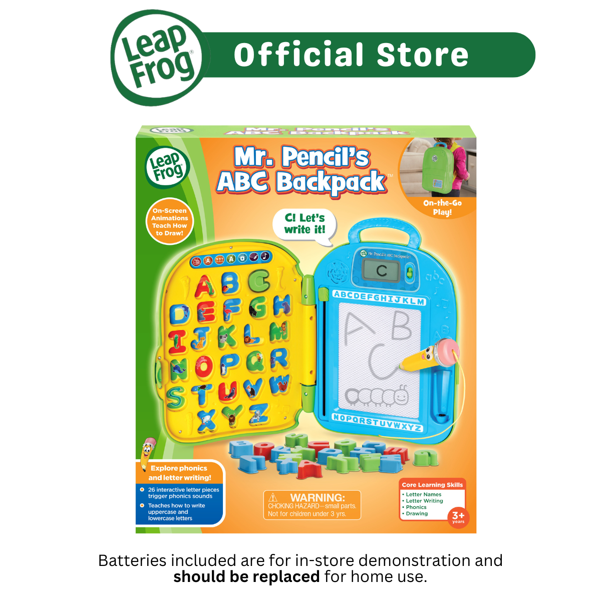 LeapFrog Mr Pencil's ABC Backpack