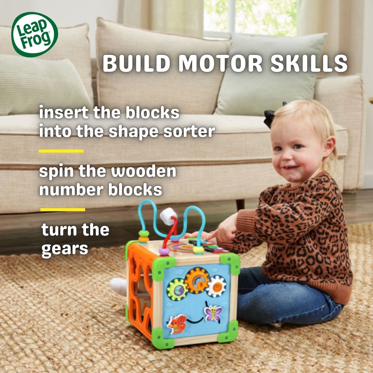LeapFrog Touch & Learn Wooden Activity Cube Discovery Toy