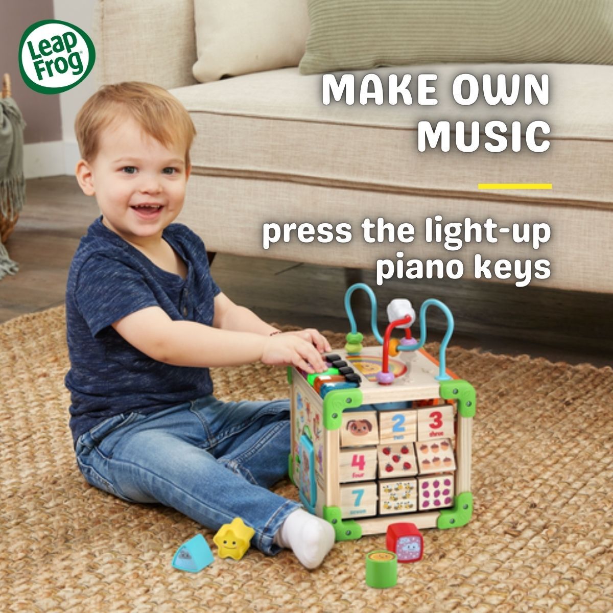 LeapFrog Touch & Learn Wooden Activity Cube Discovery Toy