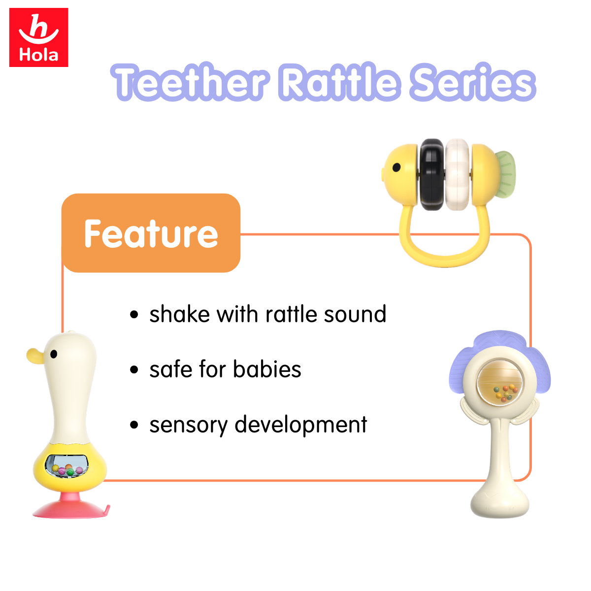[NEW ARRIVAL] Hola Clownfish/Duck/Bee Rattles & Teethers