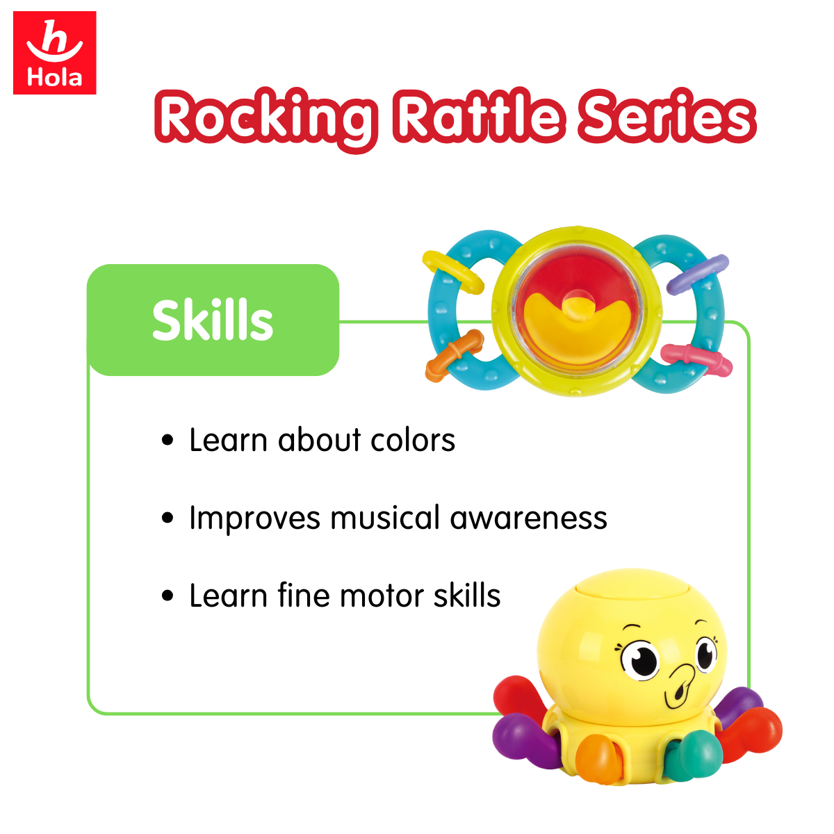 Hola Rocking Musical Rattles Series