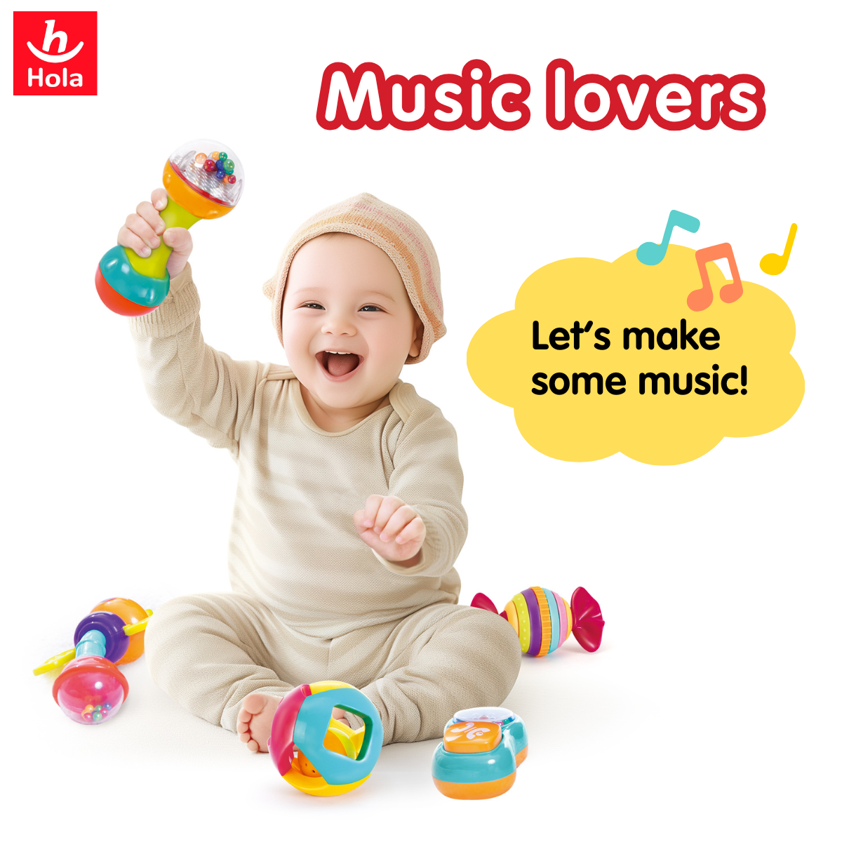 Hola Rocking Musical Rattles Series