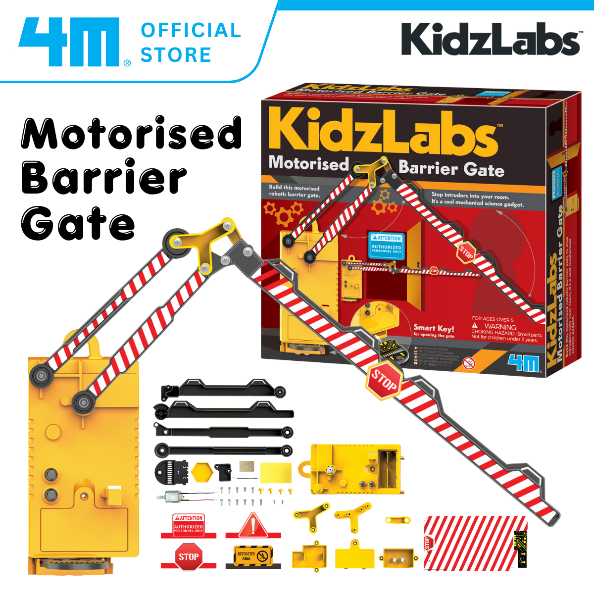 4M Steam Education Toys - KidzLabs / Motorised Barrier Gate