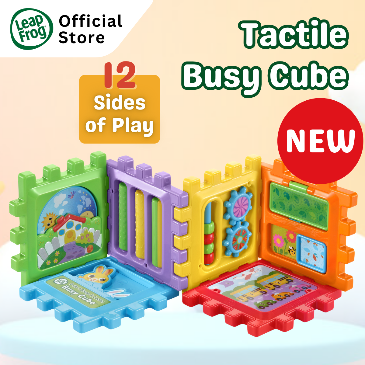 [NEW ARRIVAL] LeapFrog 6-in-1 Snap & Learn Busy Cube Motor Skills Baby Toy 12 Sides of Play
