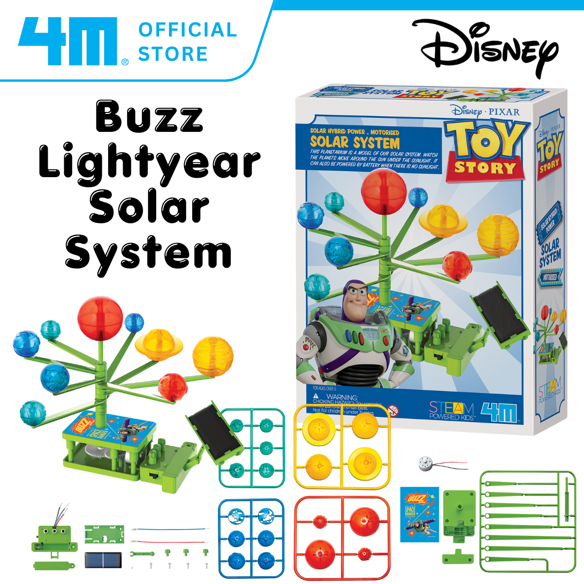 4M Disney Pixar Buzz Lightyear / Hybrid Solar-Powered Solar System
