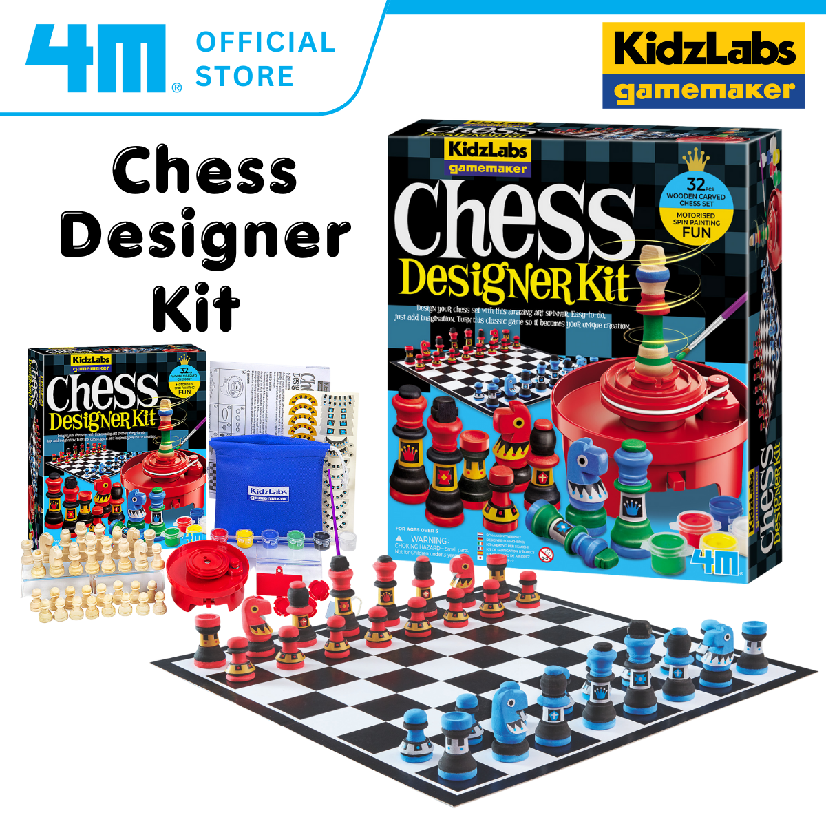 4M KidzLabs Gamemaker / Motorised Spin Chess Designer Kit