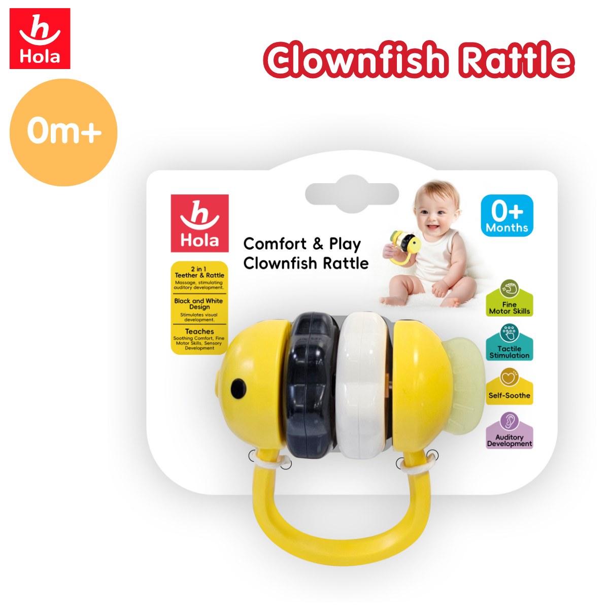 [NEW ARRIVAL] Hola Clownfish/Duck/Bee Rattles & Teethers