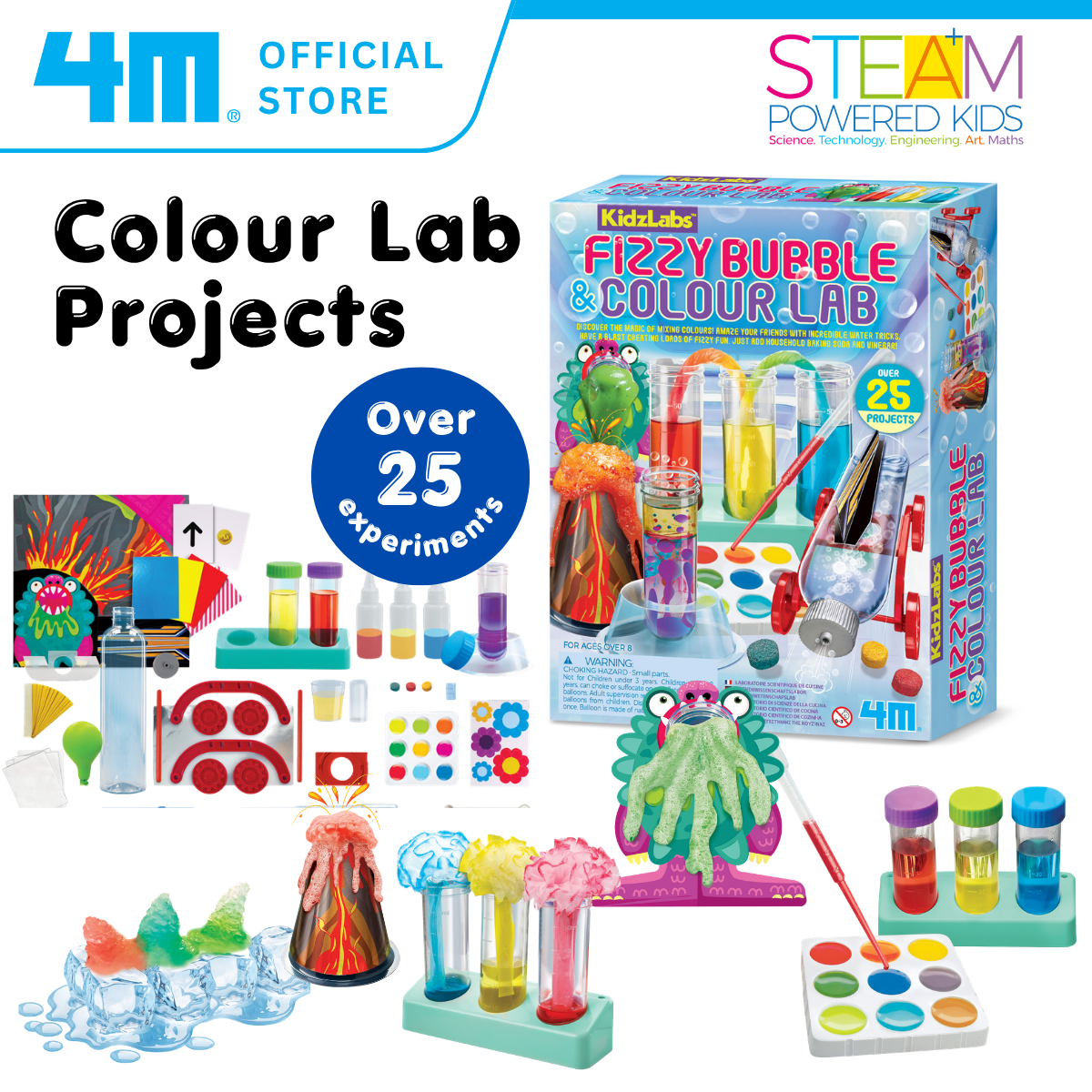 [NEW ARRIVAL] 4M KidzLabs / Fizzy Bubble & Colour Lab - STEAM Education Toys
