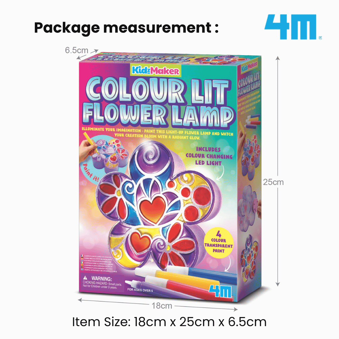 [NEW ARRIVAL] 4M KidzMaker / Colour Lit Flower Lamp - STEAM Education Toys