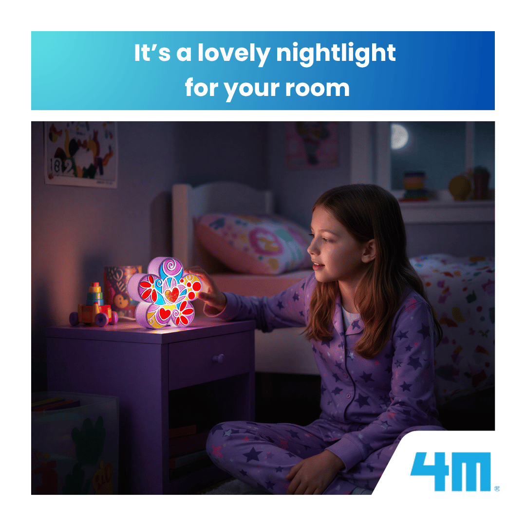 [NEW ARRIVAL] 4M KidzMaker / Colour Lit Flower Lamp - STEAM Education Toys