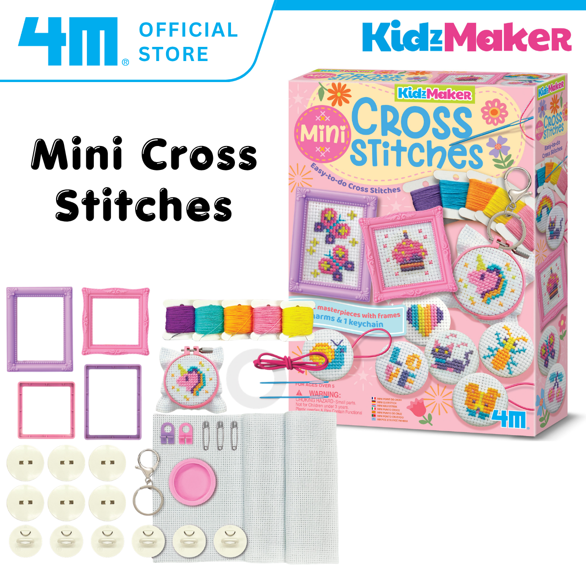[NEW ARRIVAL] 4M KidsMaker / Mini Cross Stitches - STEAM Education Toys