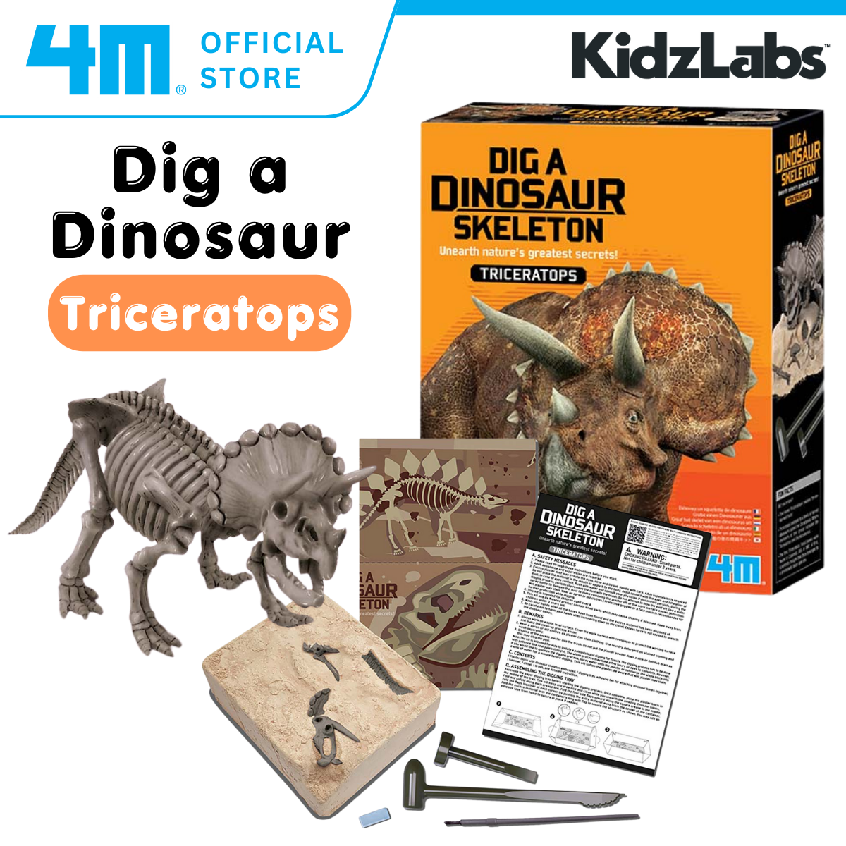 4M KidzLabs / Dig a Triceratops Skeleton