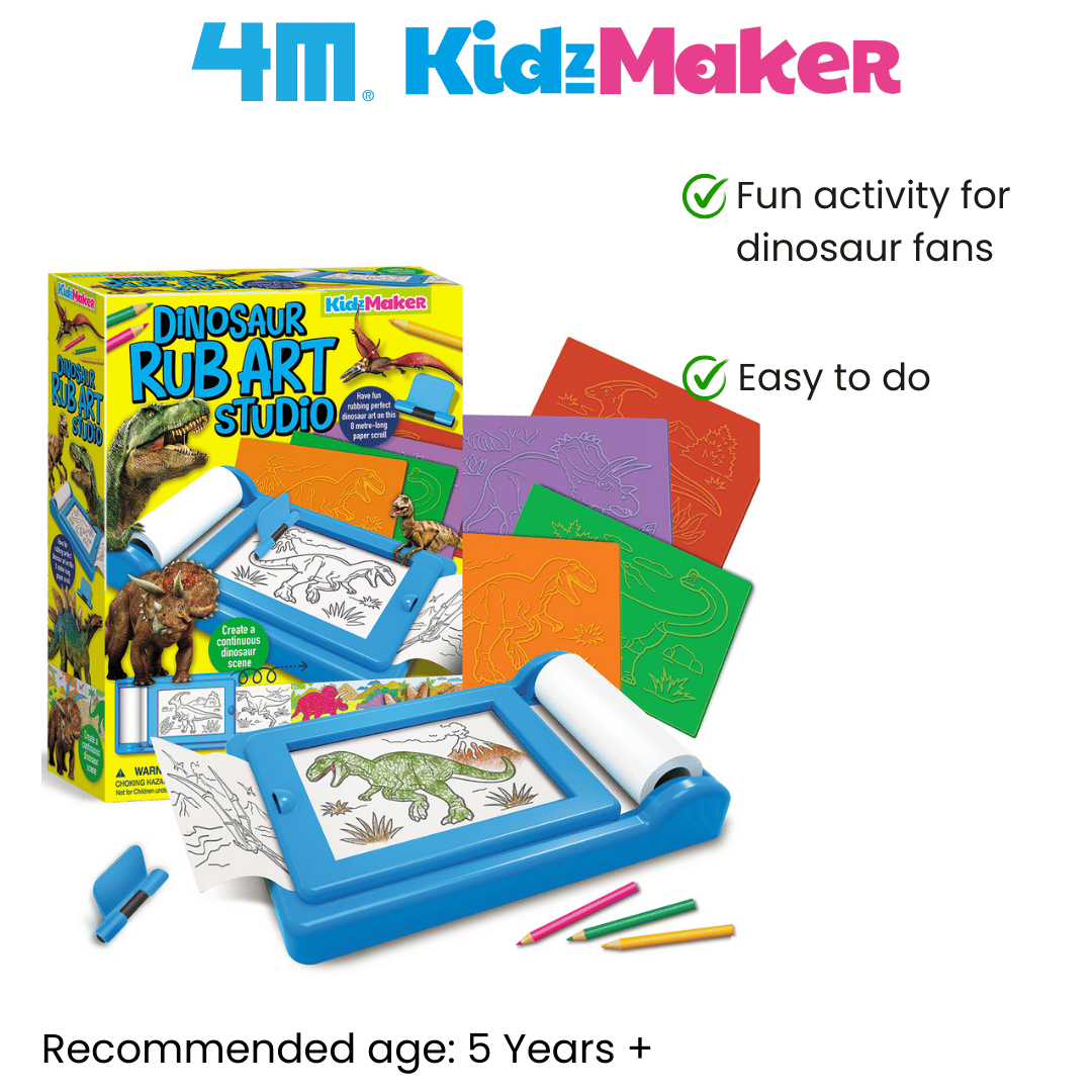 4M KidzMaker - Dinosaur Rub Art Studio