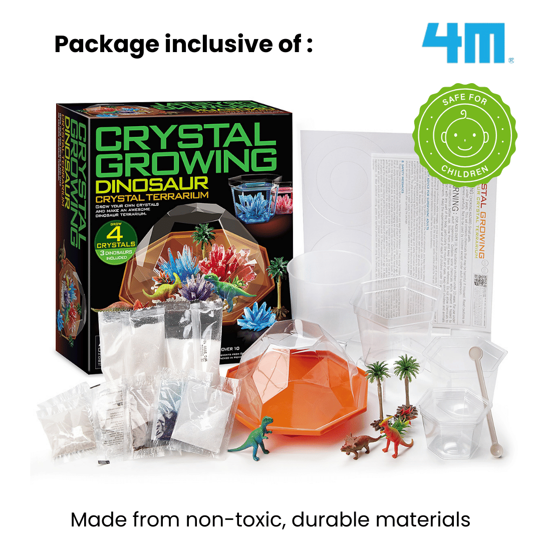4M Crystal Growing / Dinosaur Crystal Terrarium
