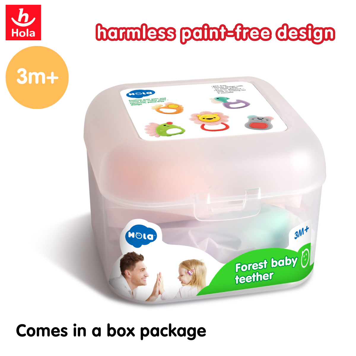 Hola Forest Baby Teether (5 models assorted/5 pcs in box)