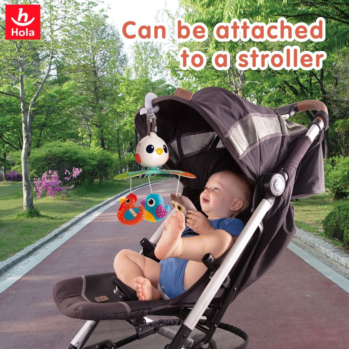 Hola Musical Cot Mobile with Bird Toys