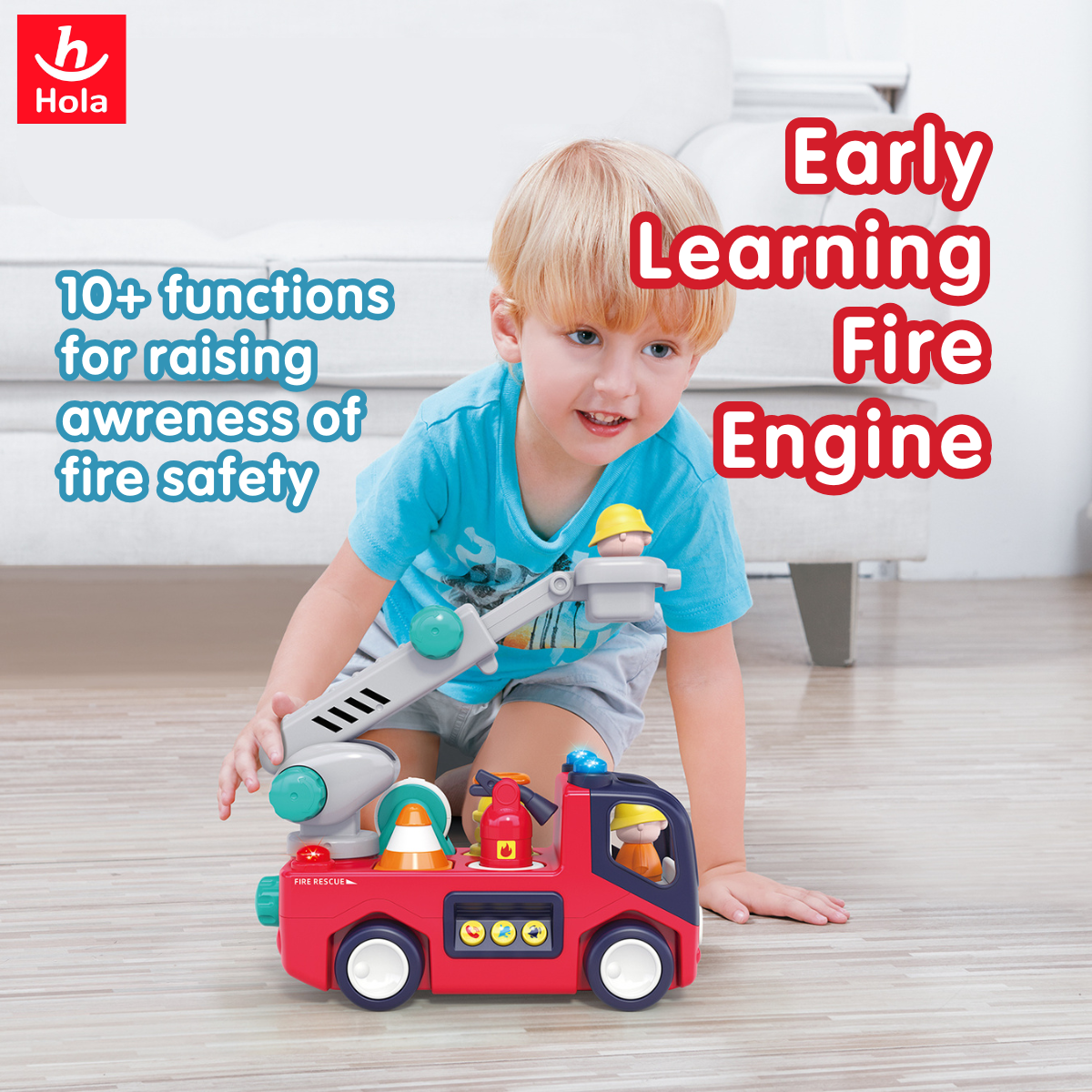 Hola Early Learning Fire Engine (with Removable Accessories)