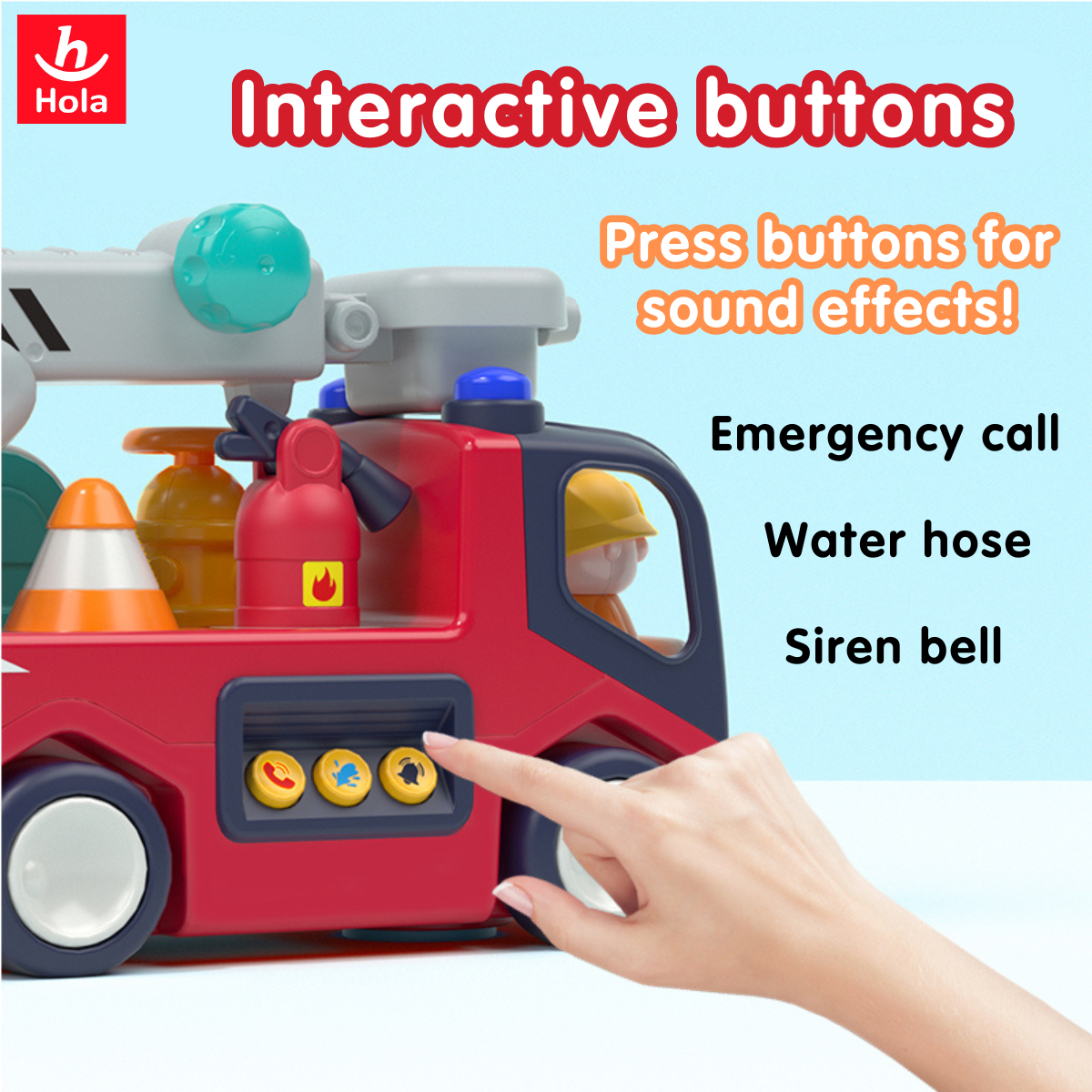 Hola Early Learning Fire Engine (with Removable Accessories)