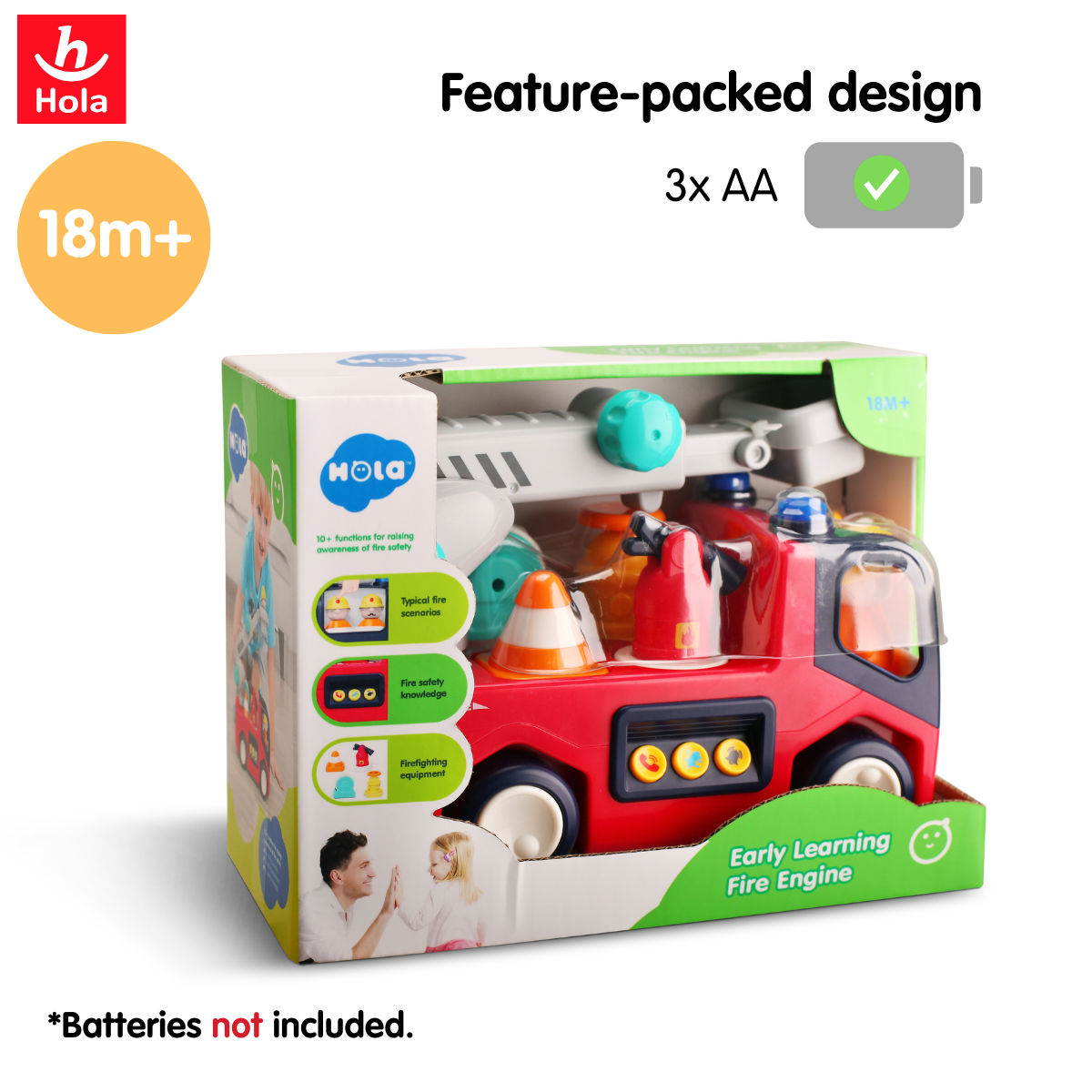 Hola Early Learning Fire Engine (with Removable Accessories)