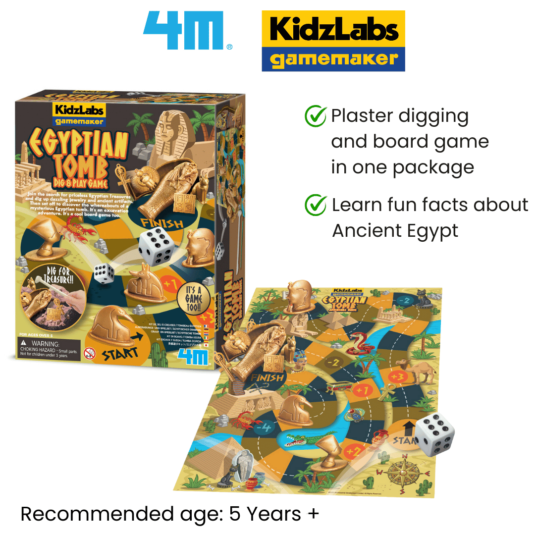 4M Steam Education Toys - KidzLabs Gamemaker / Egyptian Tomb Dig & Play Game
